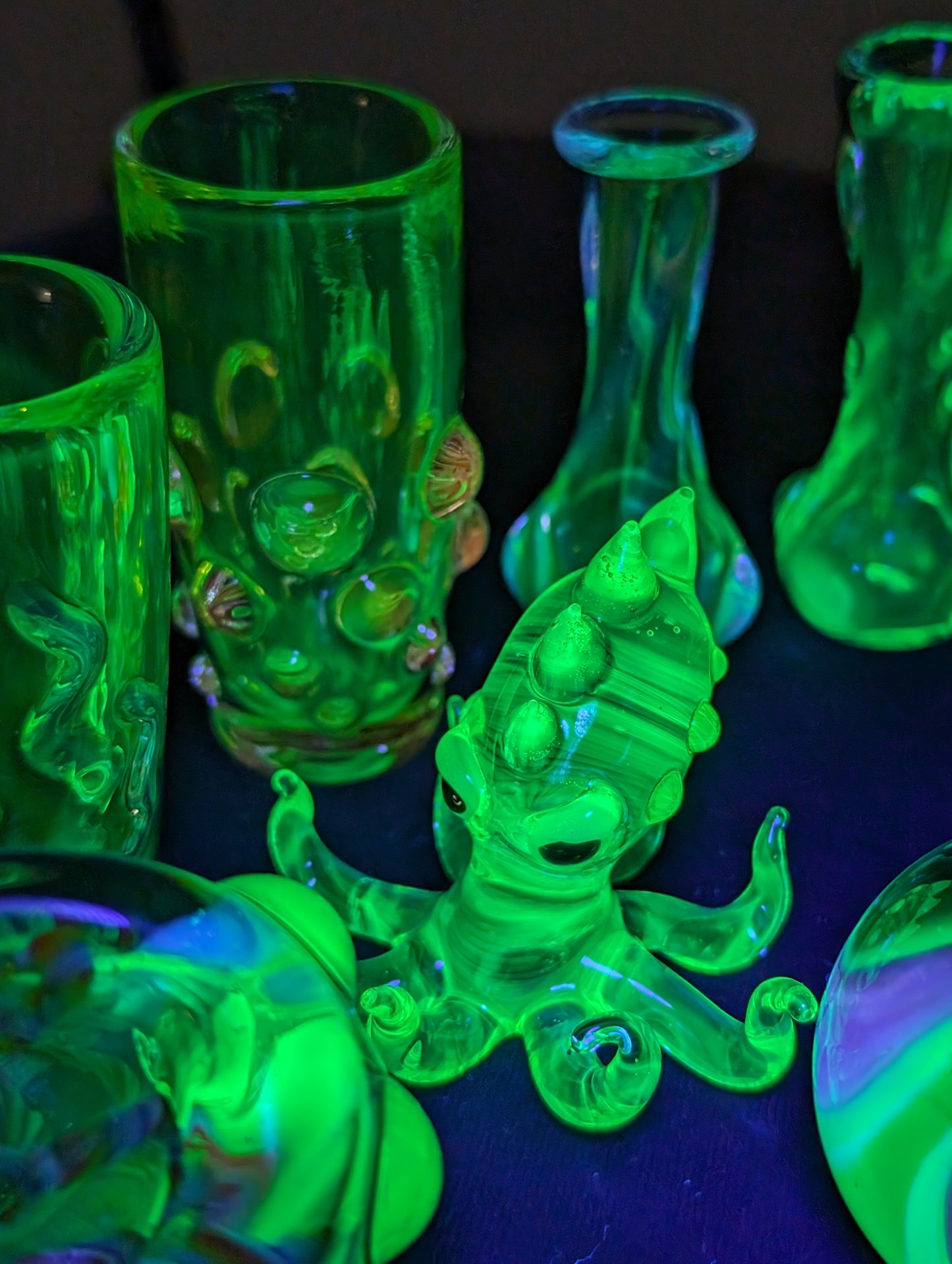Uranium glass octopus