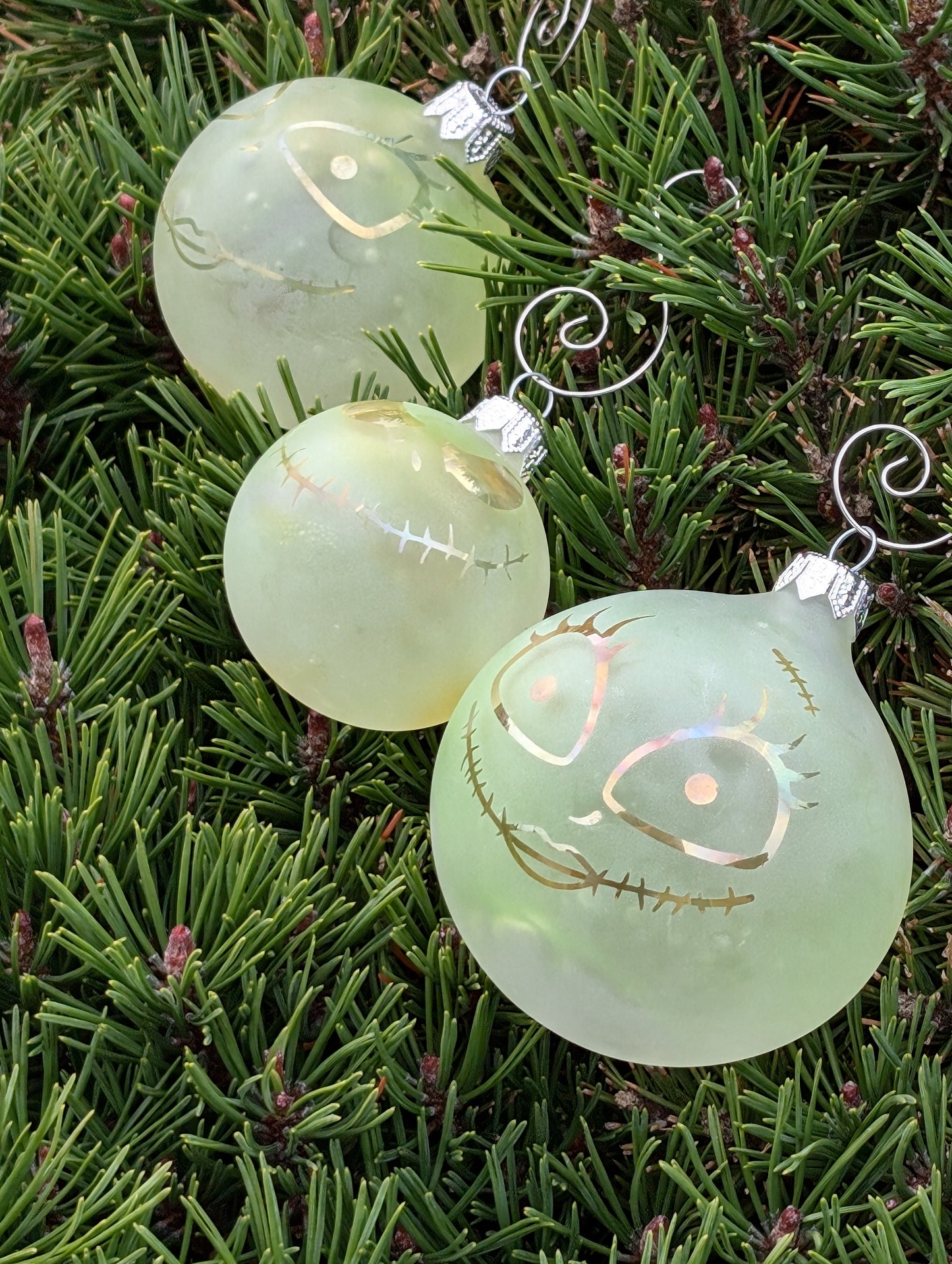 Jack and Sally ornaments (large)