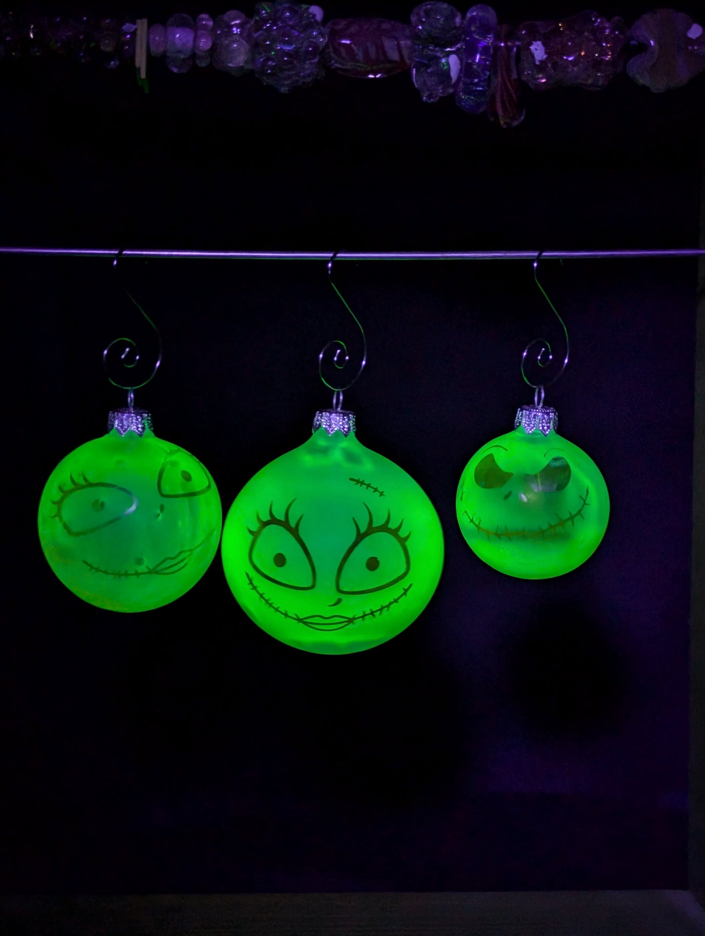 Jack and Sally ornaments (large)